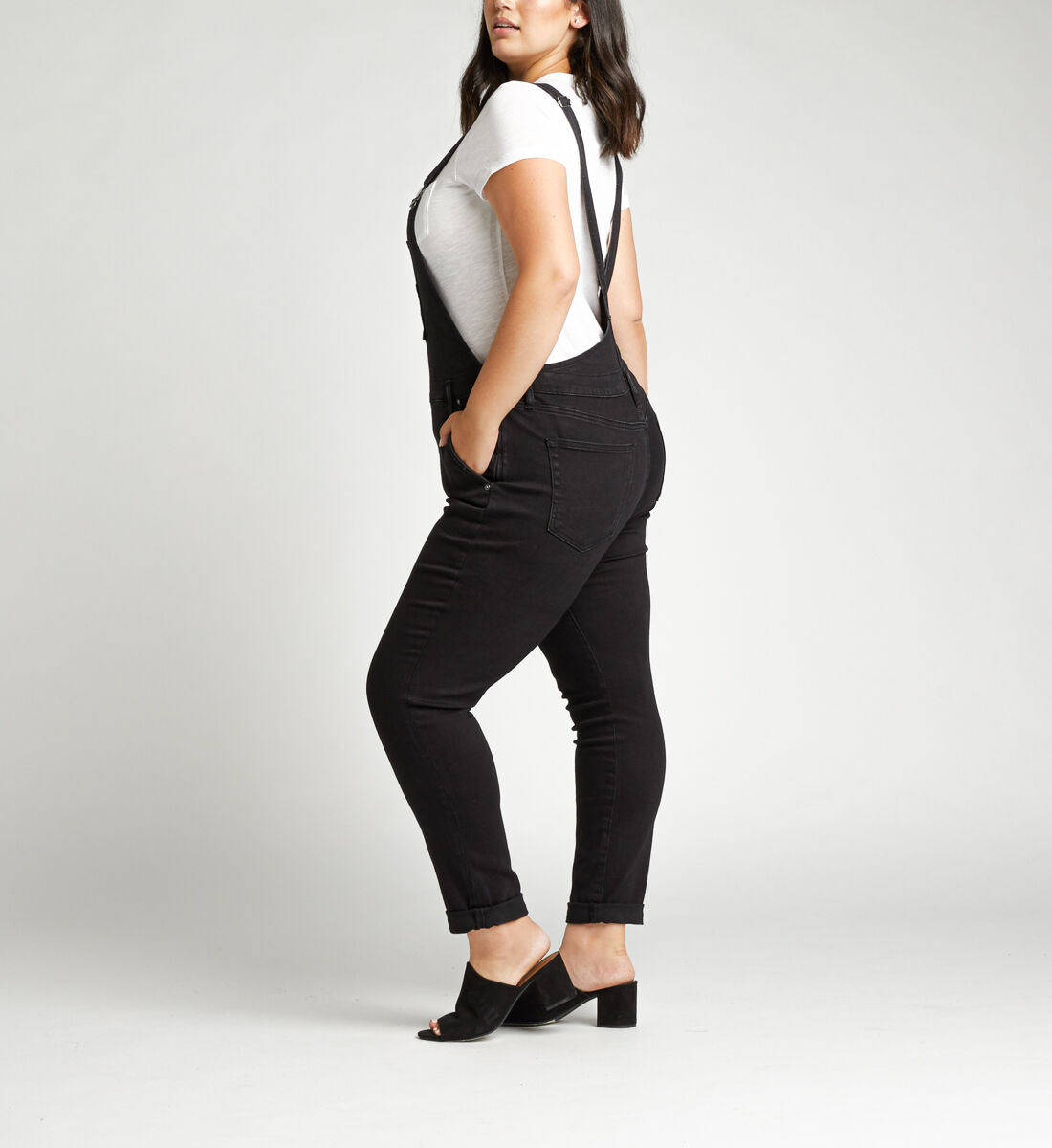 Plus size jean overalls on sale