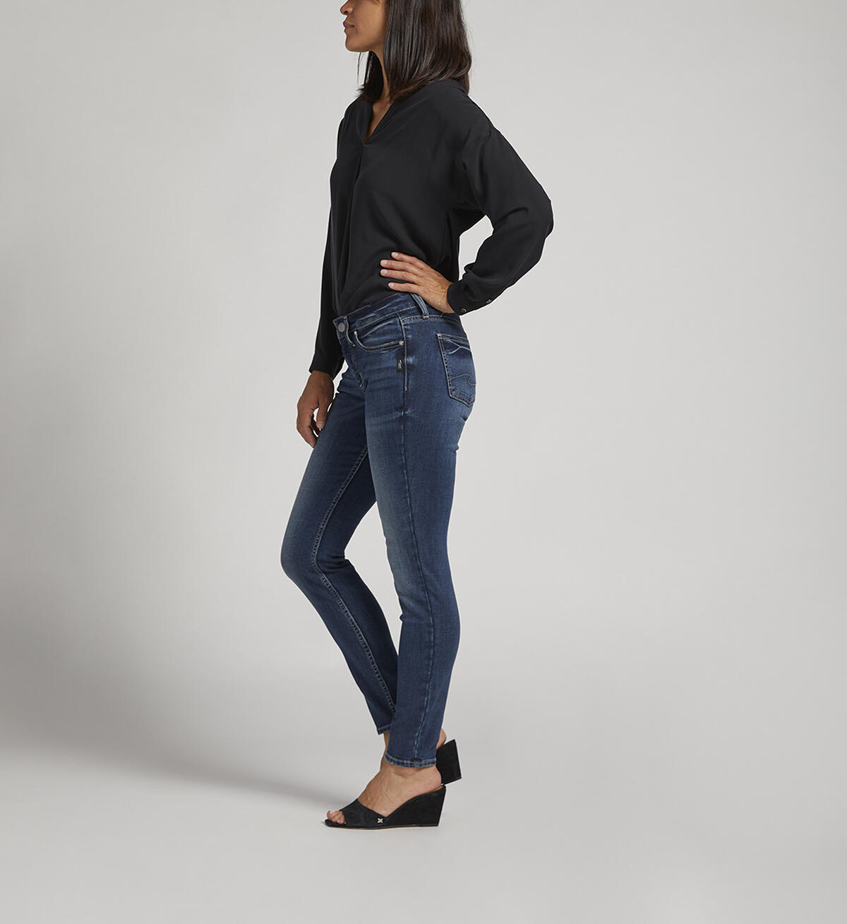 Suki Mid Rise Skinny Jeans, Indigo, hi-res image number 2