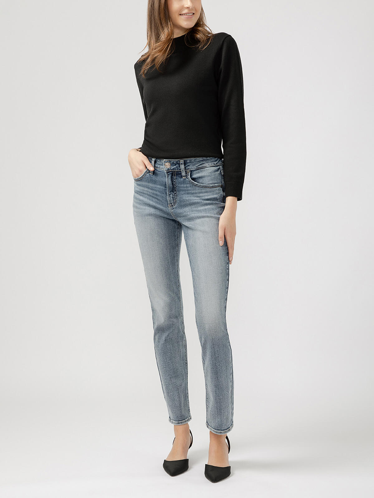 Avery High Rise Straight Leg Jeans image number 0