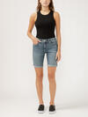 Elyse Mid Rise Luxe Stretch Bermuda Shorts image number 0