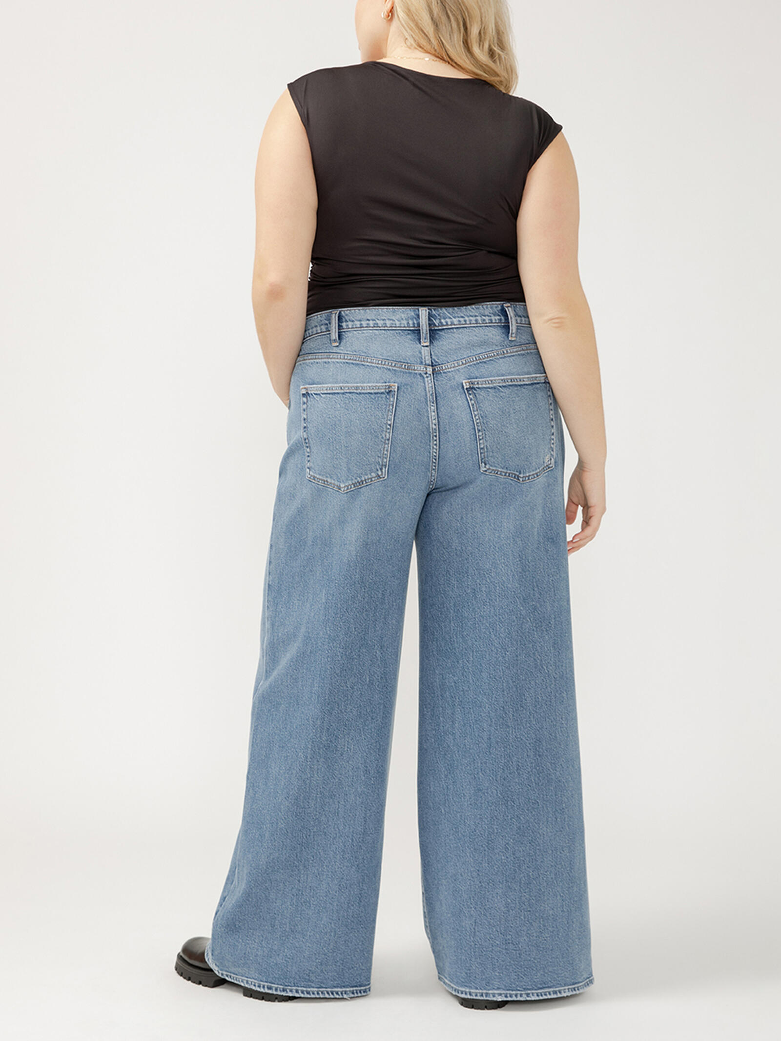 Buy Highly Desirable High Rise Ultra Wide Leg Jeans Plus Size for