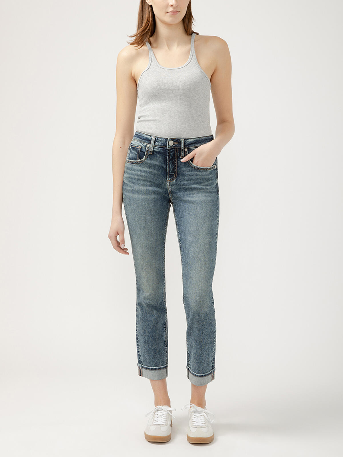 Beau High Rise Slim Leg jeans image number 0