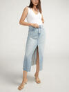 Front-Slit Midi Jean Skirt image number 3