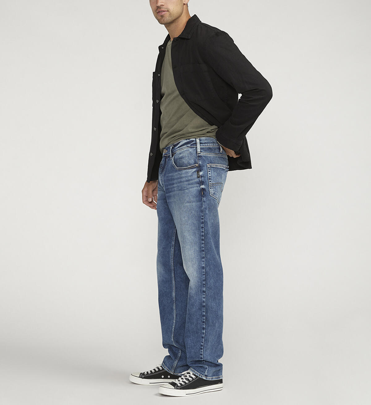 Eddie Athletic Fit Tapered Leg Jeans, Indigo, hi-res image number 2