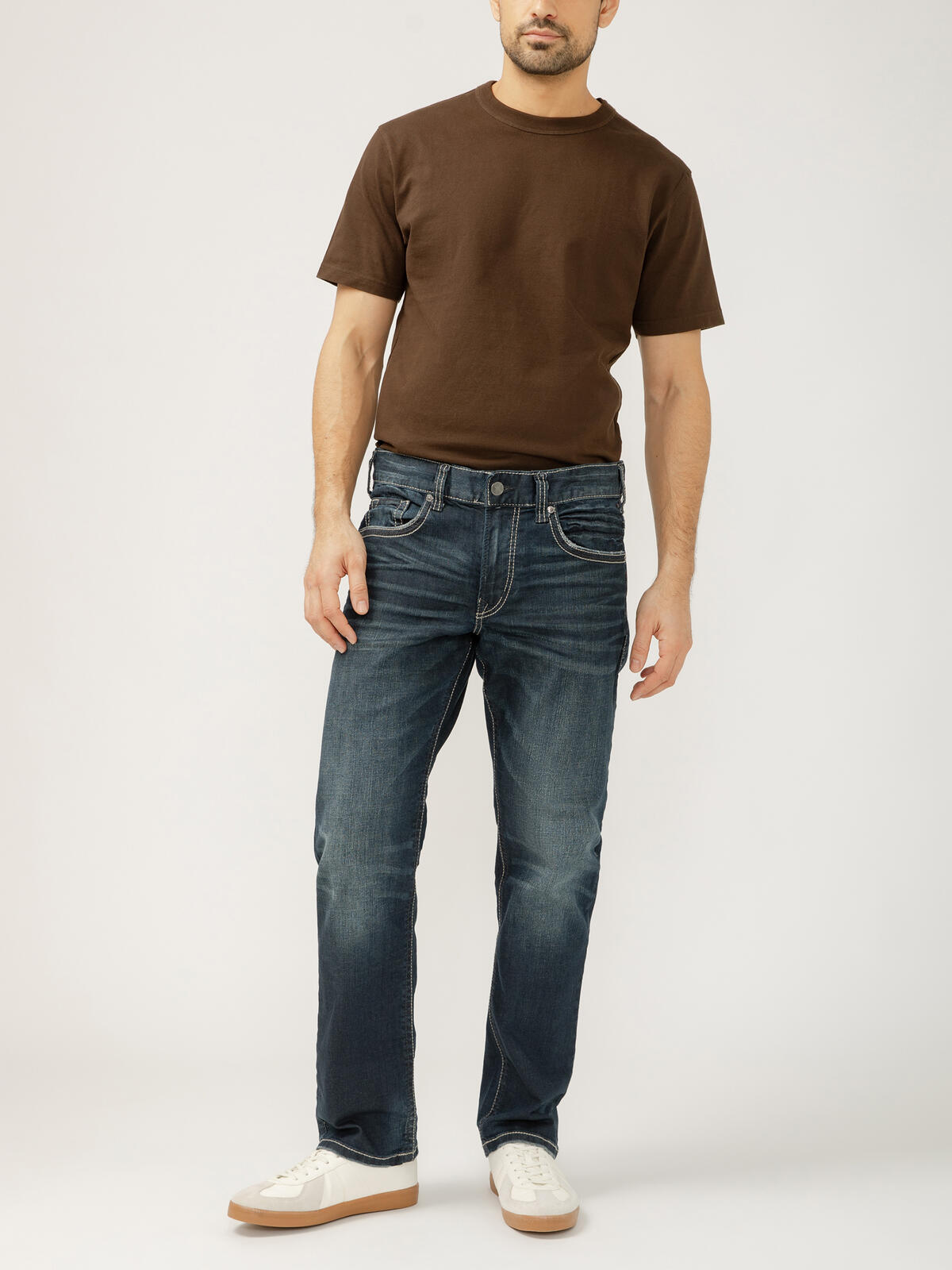 Eddie Athletic Fit Tapered Leg Jeans image number 0