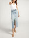Front-Slit Midi Jean Skirt image number 0
