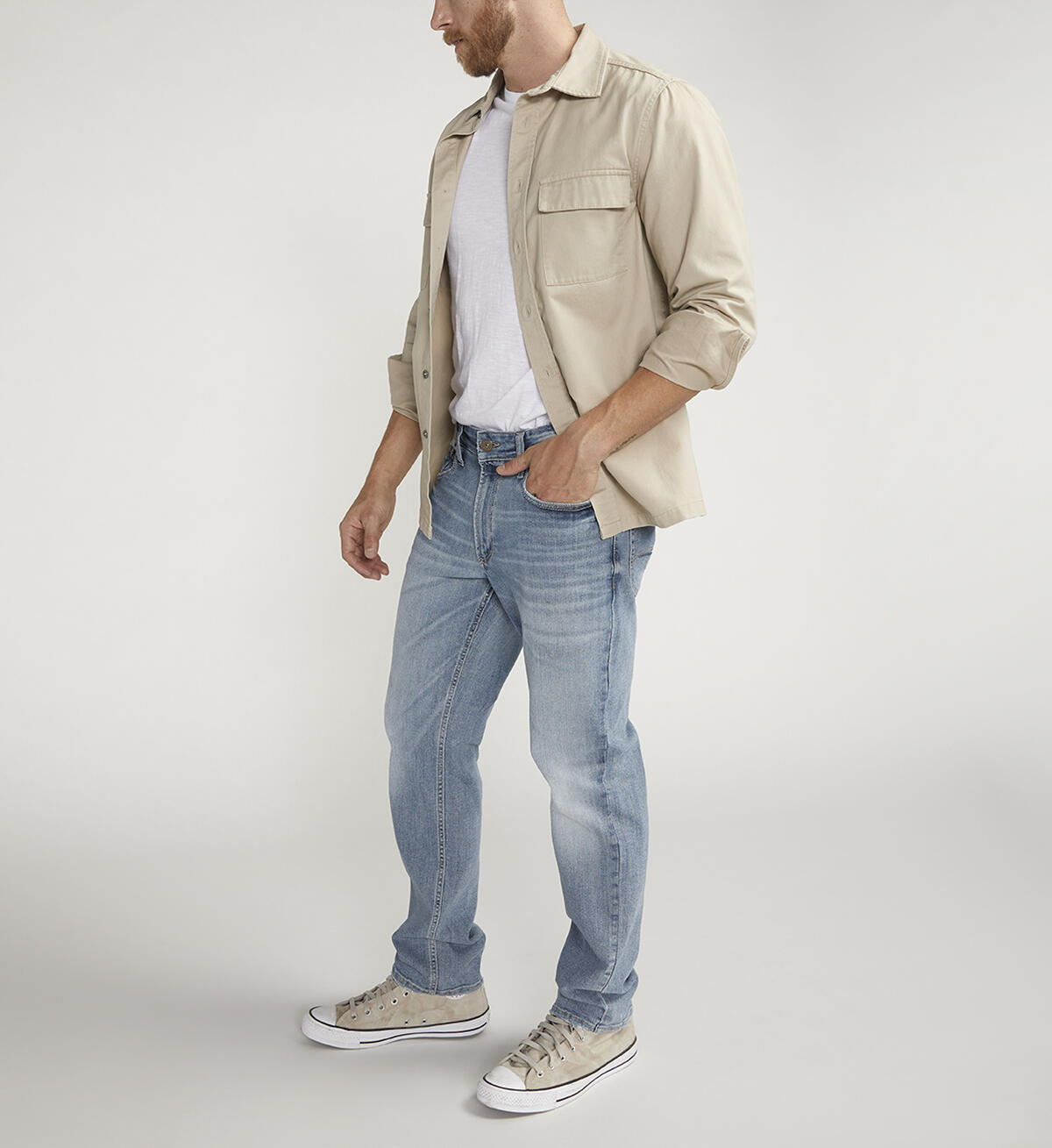 Eddie Athletic Fit Tapered Leg Jeans, , hi-res image number 2