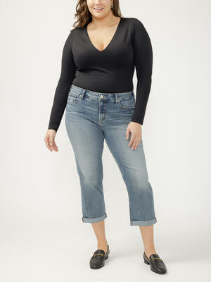 Elyse Mid Rise Luxe Stretch Capri