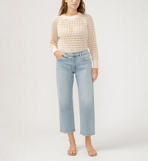 Mid Rise Relaxed Straight Leg Jeans