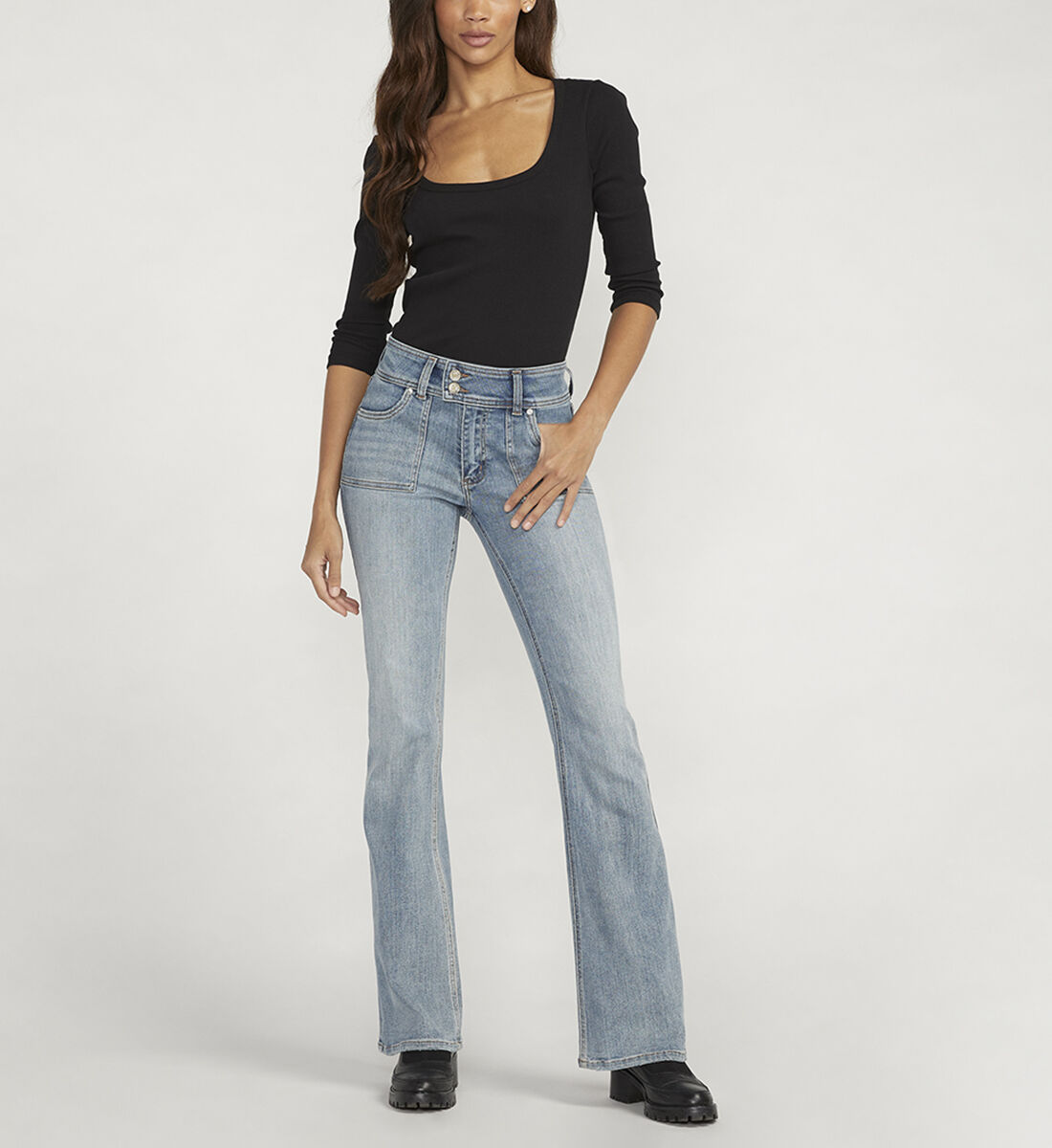 Buy Be Low Low Rise Flare Jeans for CAD 108.00 Silver Jeans CA New