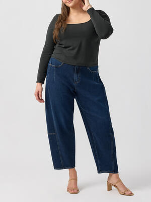 Slim Barrel Leg Jeans