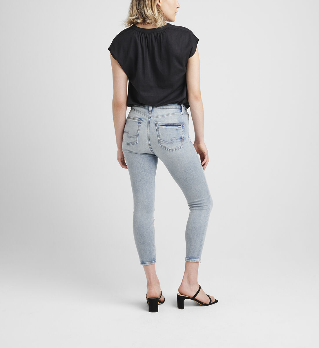 Buy Avery High Rise Skinny Crop Jeans for CAD 88.00 Silver Jeans