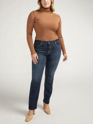Suki Mid Rise Straight Leg Jeans Plus Size