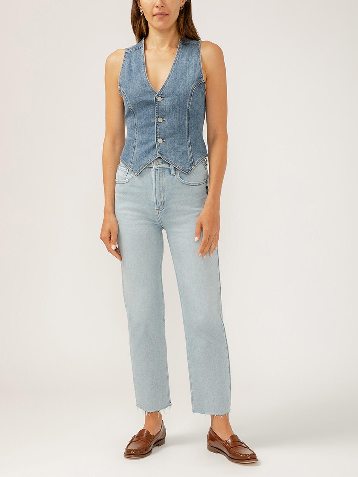 Highly Desirable High Rise Straight Leg Jeans image number 0