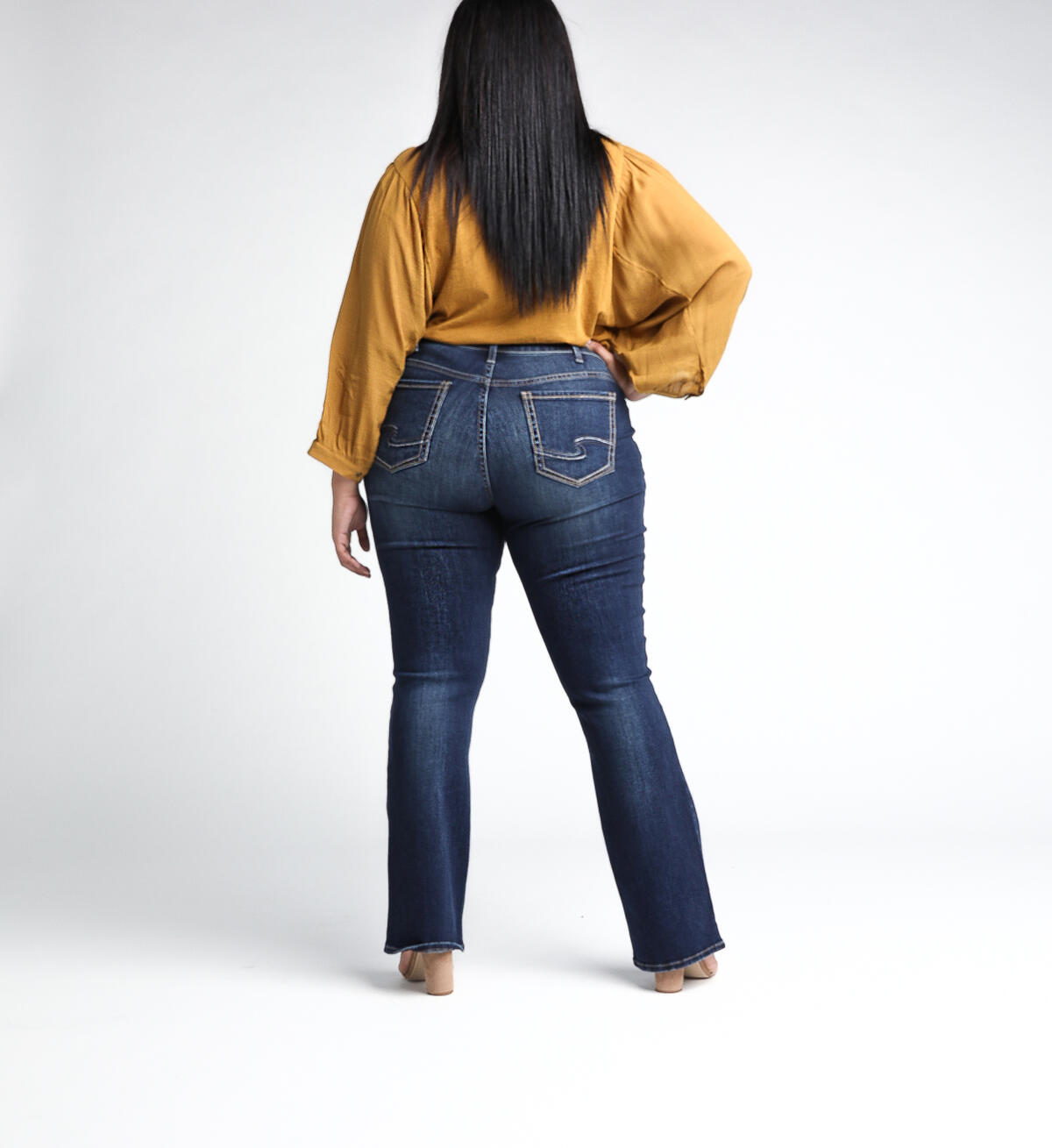 Elyse Mid Rise Slim Bootcut Jeans, , hi-res image number 1