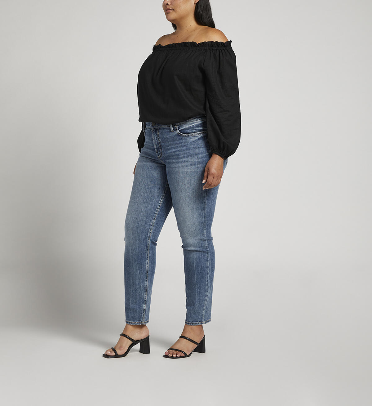 Suki Mid Rise Straight Leg Jeans Plus Size, , hi-res image number 2