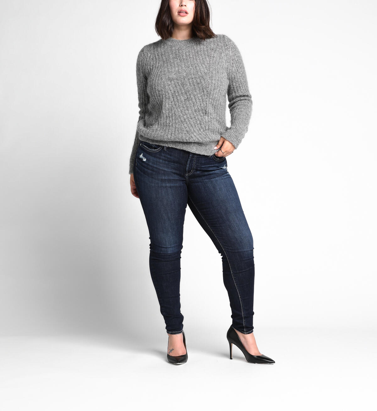 Elyse Skinny Mid Dark Wash, , hi-res image number 0