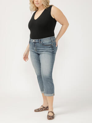 Elyse Mid Rise Capri Plus Size