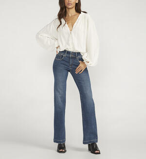Suki Mid Rise Trouser Leg Jeans