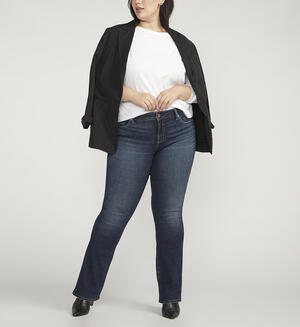Elyse Mid Rise Slim Bootcut Jeans Plus Size