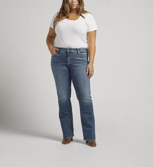 Elyse Mid Rise Slim Bootcut Jeans Plus Size
