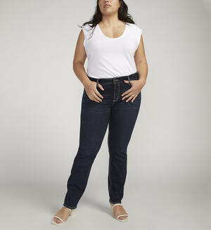 Elyse Mid Rise Straight Leg Jeans Plus Size
