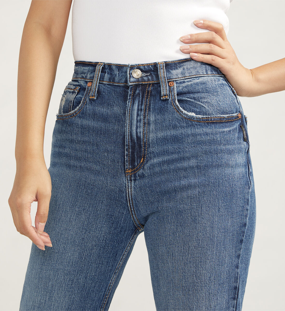 High rise straight outlet leg womens jeans