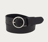 Women's Heavyweight Genuine Leather Belt with Circle Center Bar Buckle image number 0