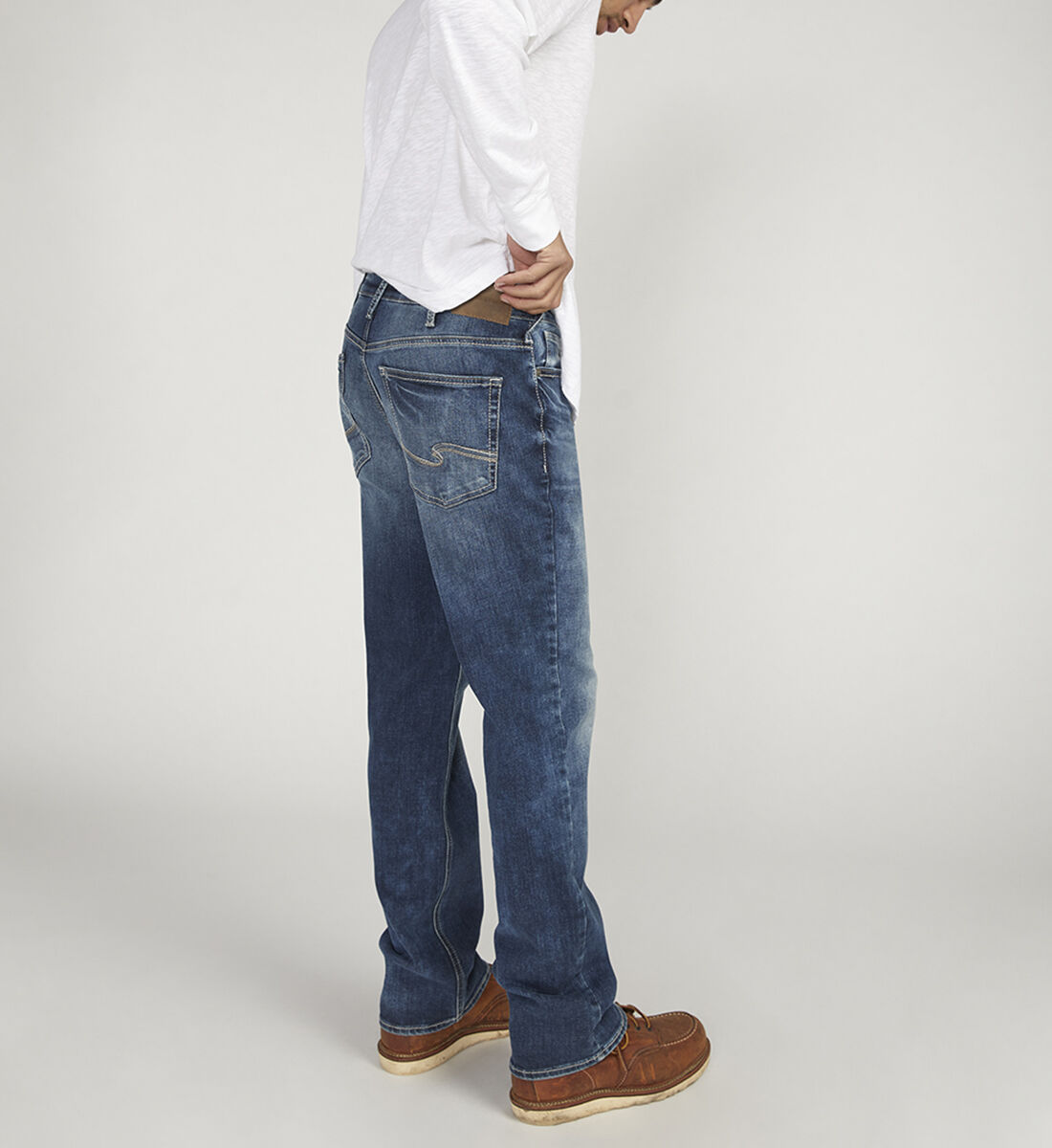 Buy Gordie Relaxed Fit Straight Leg Jeans for CAD 112.00 Silver