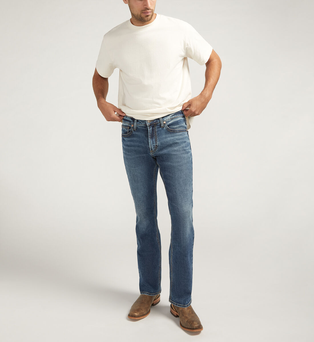 Skinny fit bootcut jeans hot sale