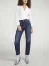 Highly Desirable High Rise Slim Straight Leg Jeans image number 0
