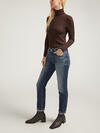 Boyfriend Mid Rise Slim Leg Luxe Stretch Jeans image number 2