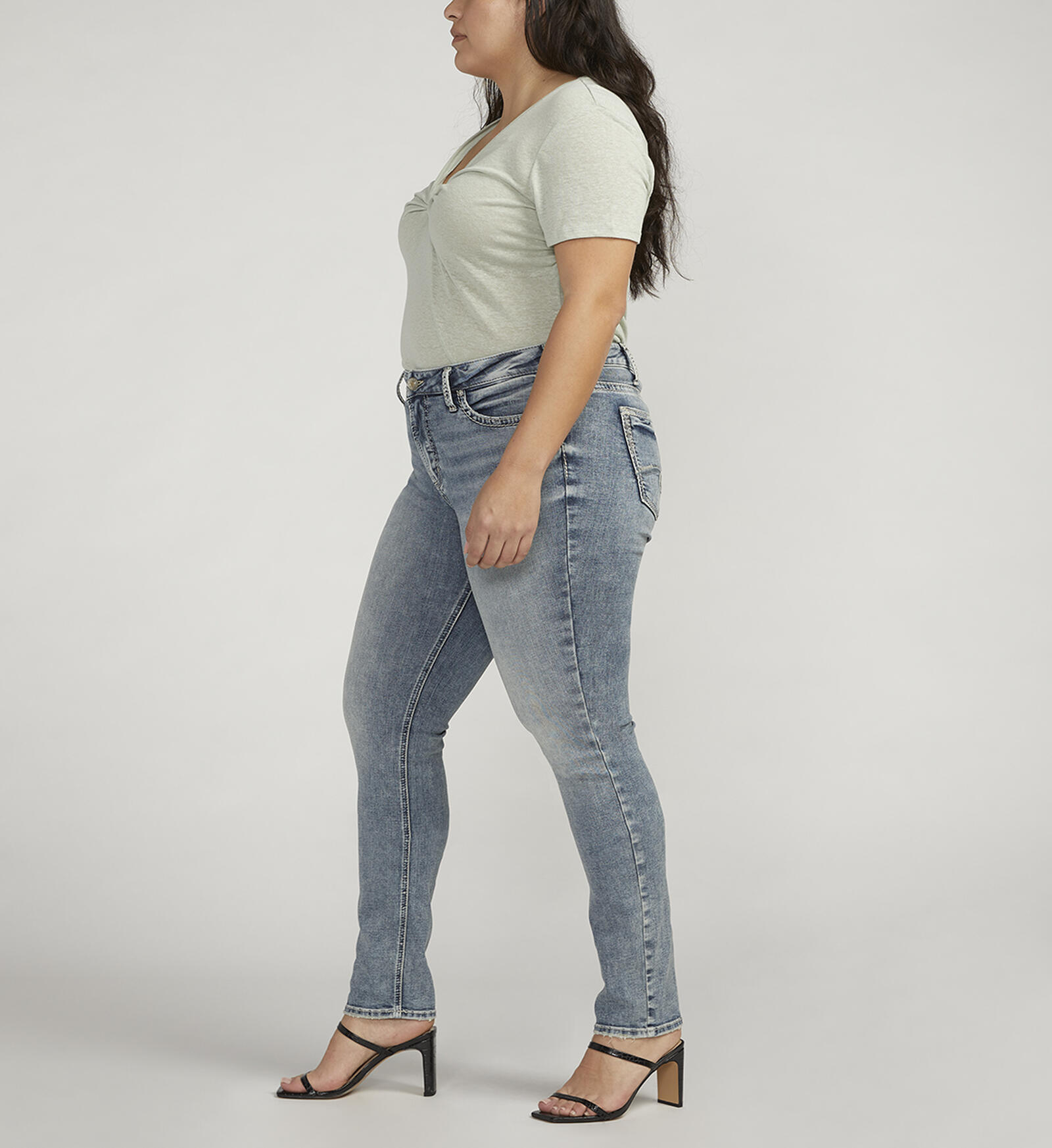 Buy Suki Mid Rise Straight Leg Jeans Plus Size for CAD 100.00