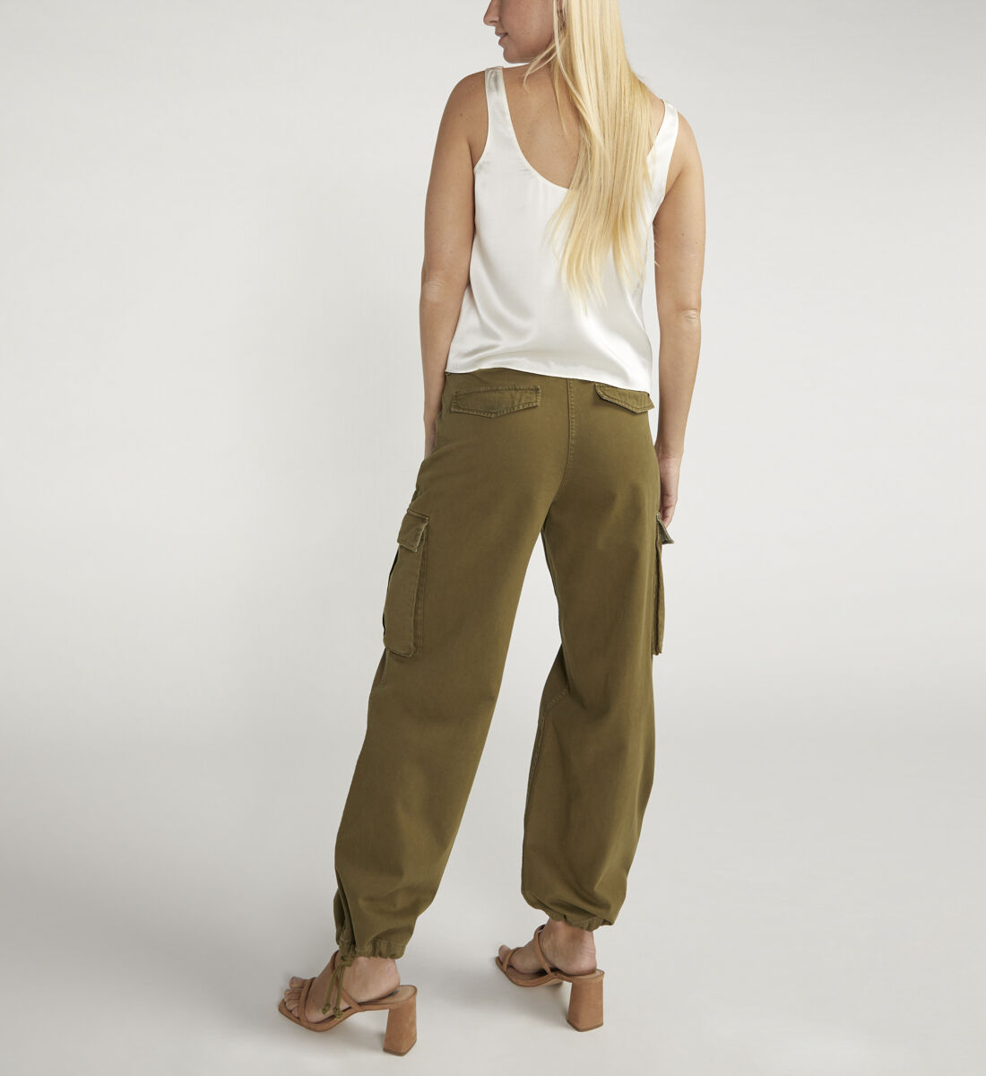 Silver Jeans Relaxed Surplus Cargo Pant MILITARY GREEN 24 30