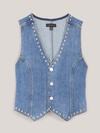 Limited Edition Studded Denim Vest image number 3