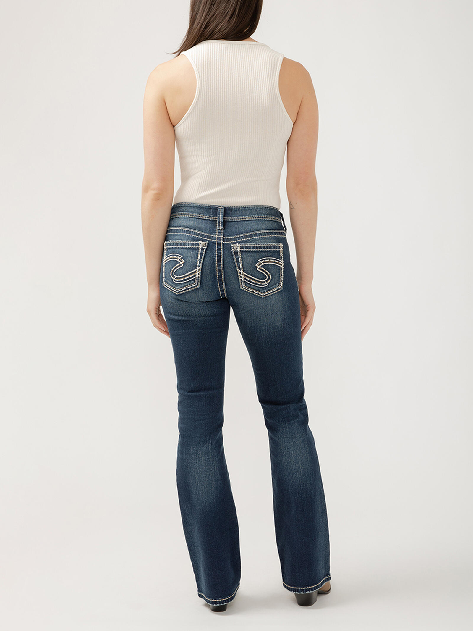 Jean Femme Silver Jeans SUKI – Bootcut, Taille 24W X 32L, Argent (neuf Avec étiquettes)