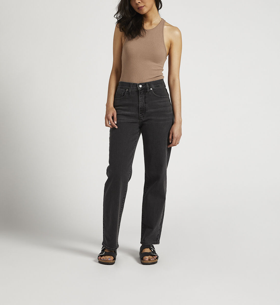 Buy Mid Rise Straight Leg Dad Jean for CAD 49.00 Silver Jeans CA New