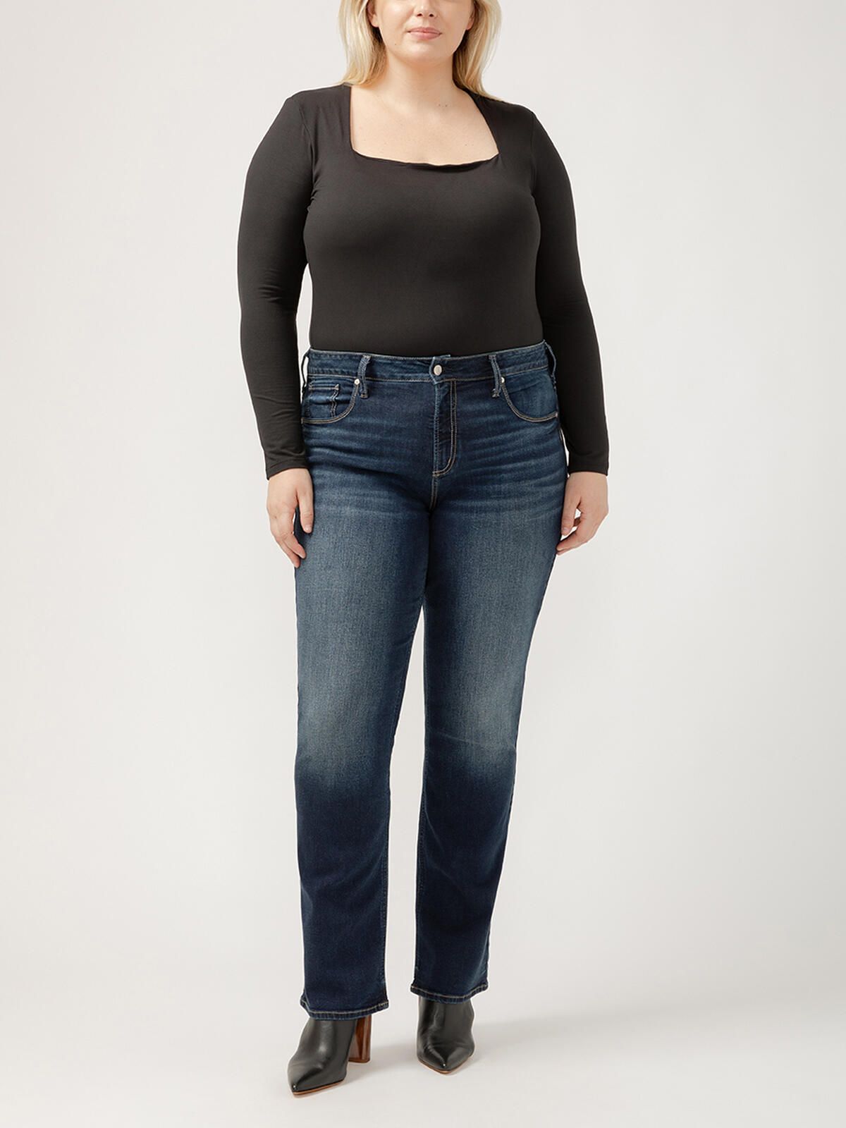 Avery High Rise Slim Bootcut Jeans Plus Size image number 0