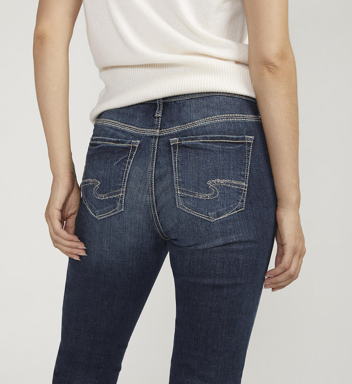 Elyse Mid Rise Straight Leg Jeans, , hi-res image number 3