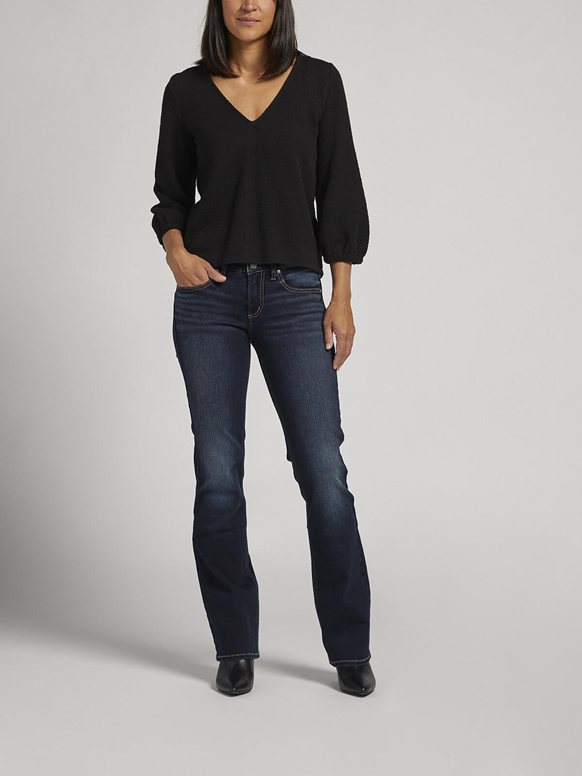 Britt Low Rise Slim Bootcut Jeans image number 0