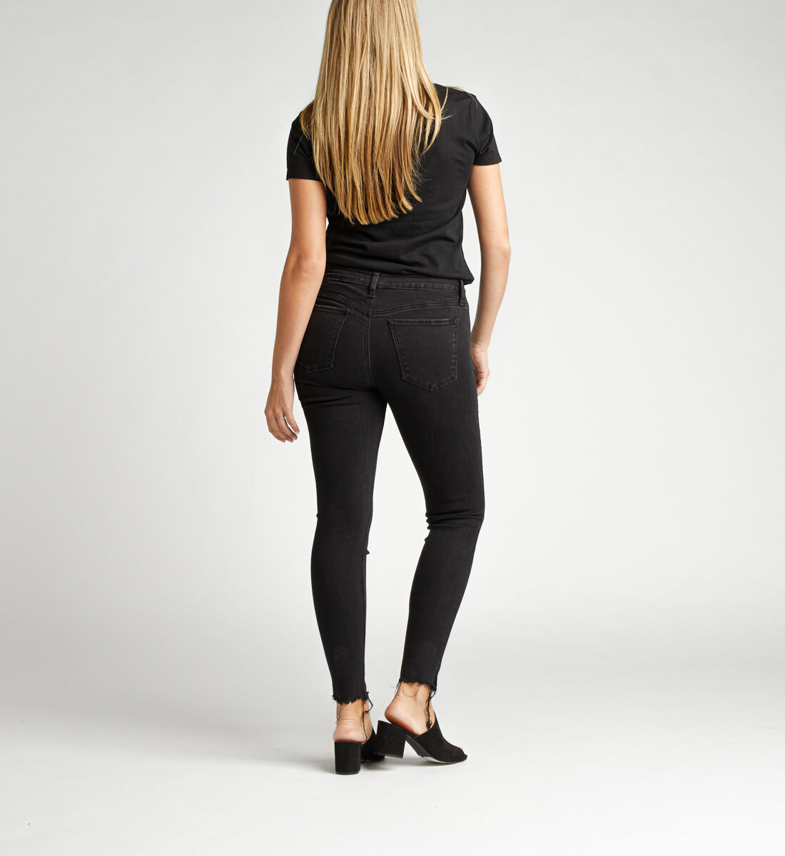 Avery silver jeans top