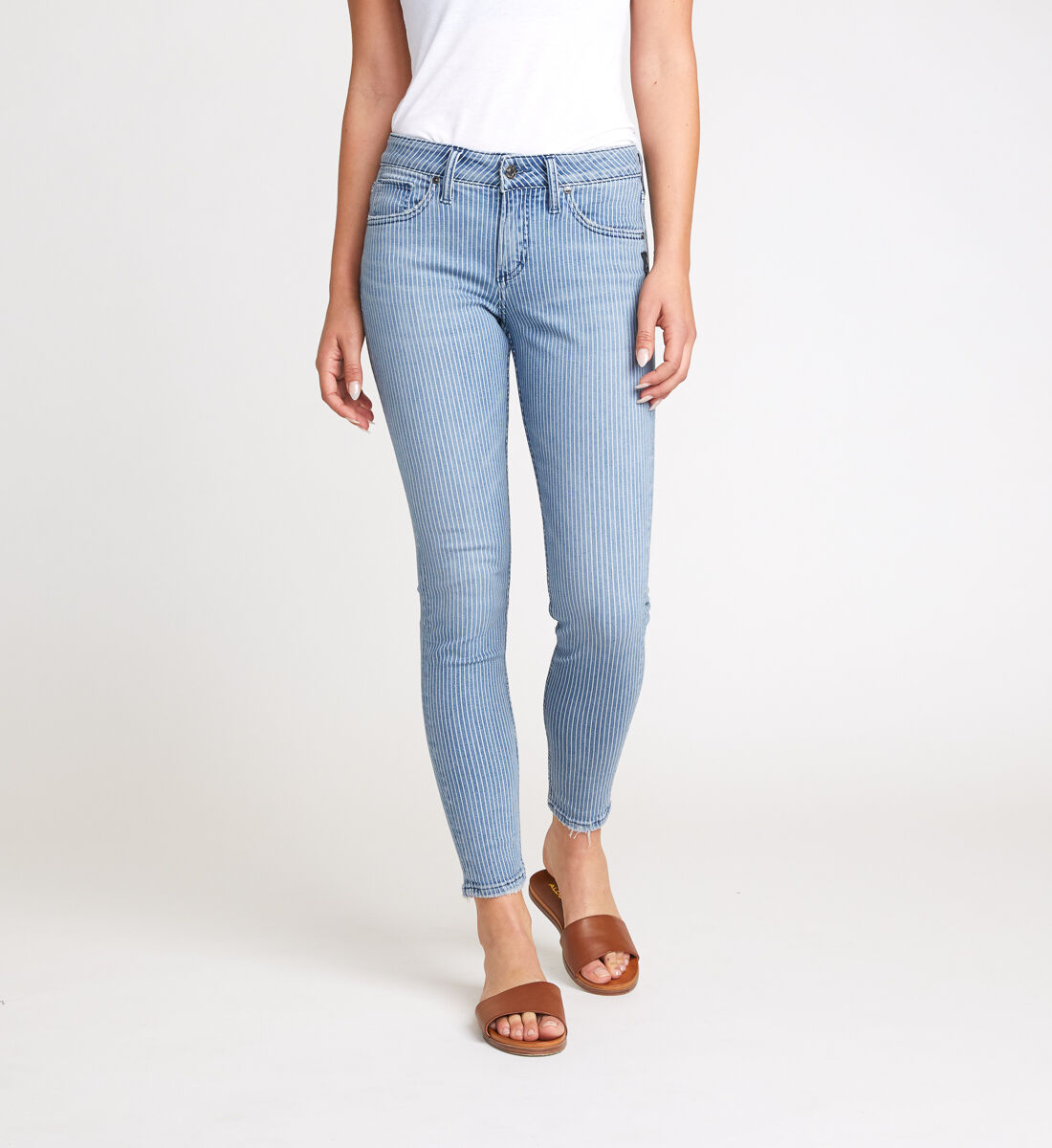 Pinstripe skinny jeans womens outlet