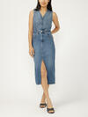 Denim Vest Midi Dress image number 0