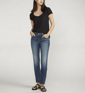 Elyse Mid Rise Straight Leg Jeans