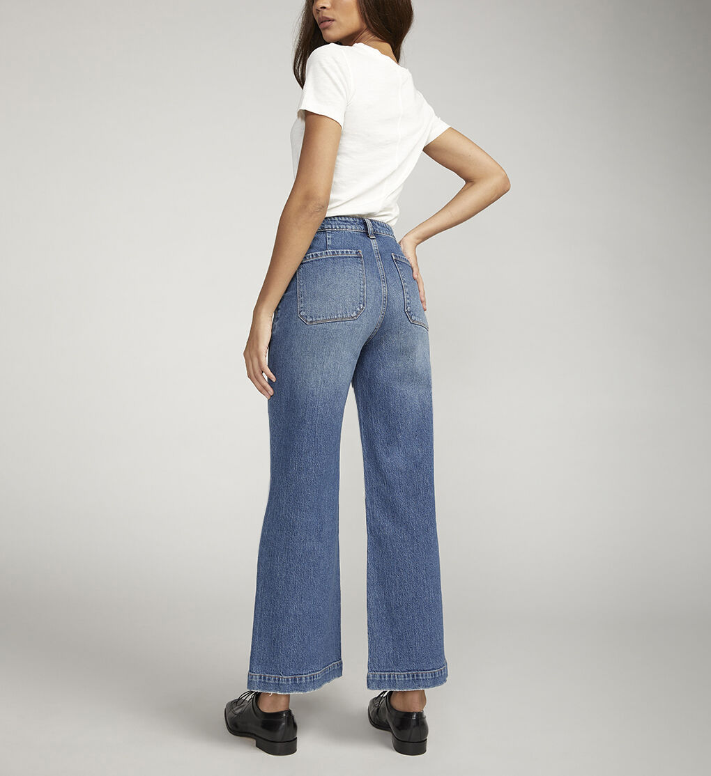 Buy Vintage Patch Pocket Wide Leg High Rise Jeans for CAD 108.00