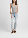 Suki Mid Rise Straight Crop Jeans image number 0