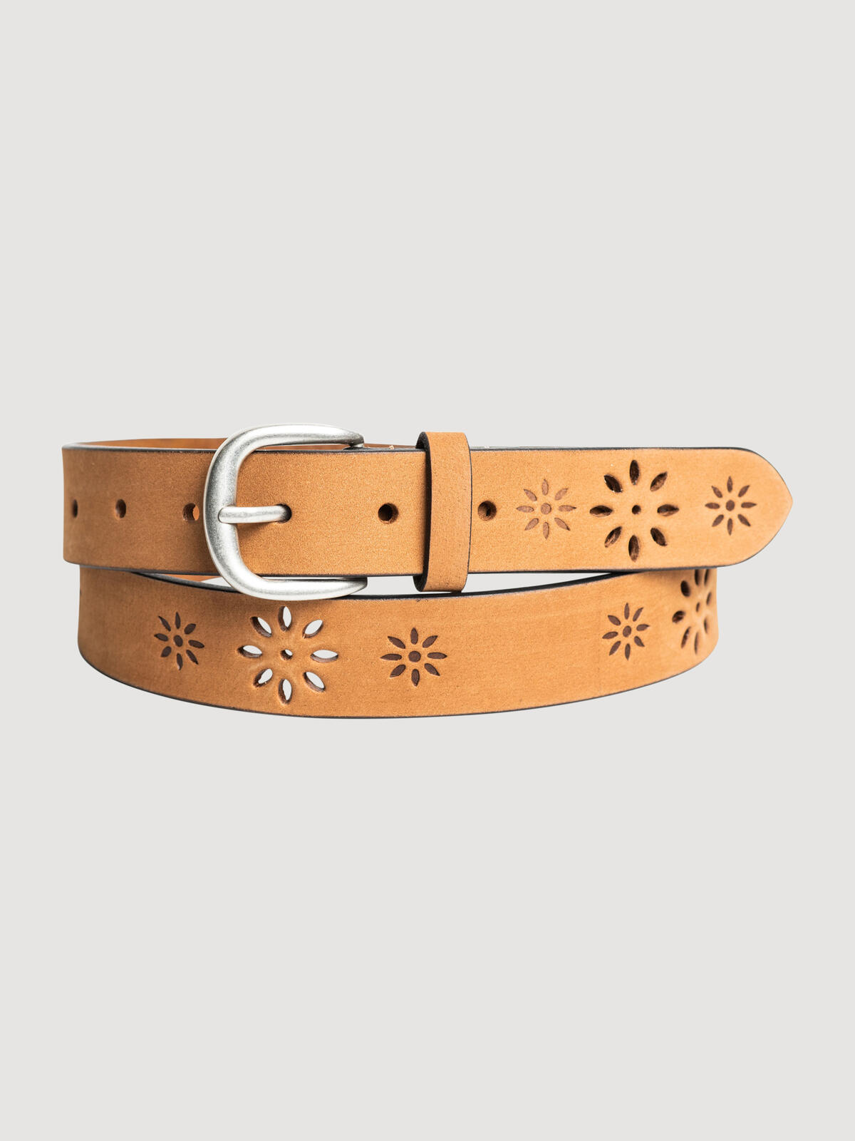 Silver Jeans Women's Geniune Leather embossed and Perf Detailsw belt image number 0}