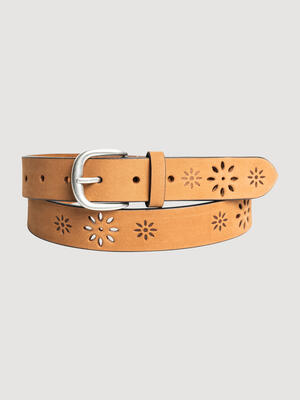 Silver Jeans Women's Geniune Leather embossed and Perf Detailsw belt