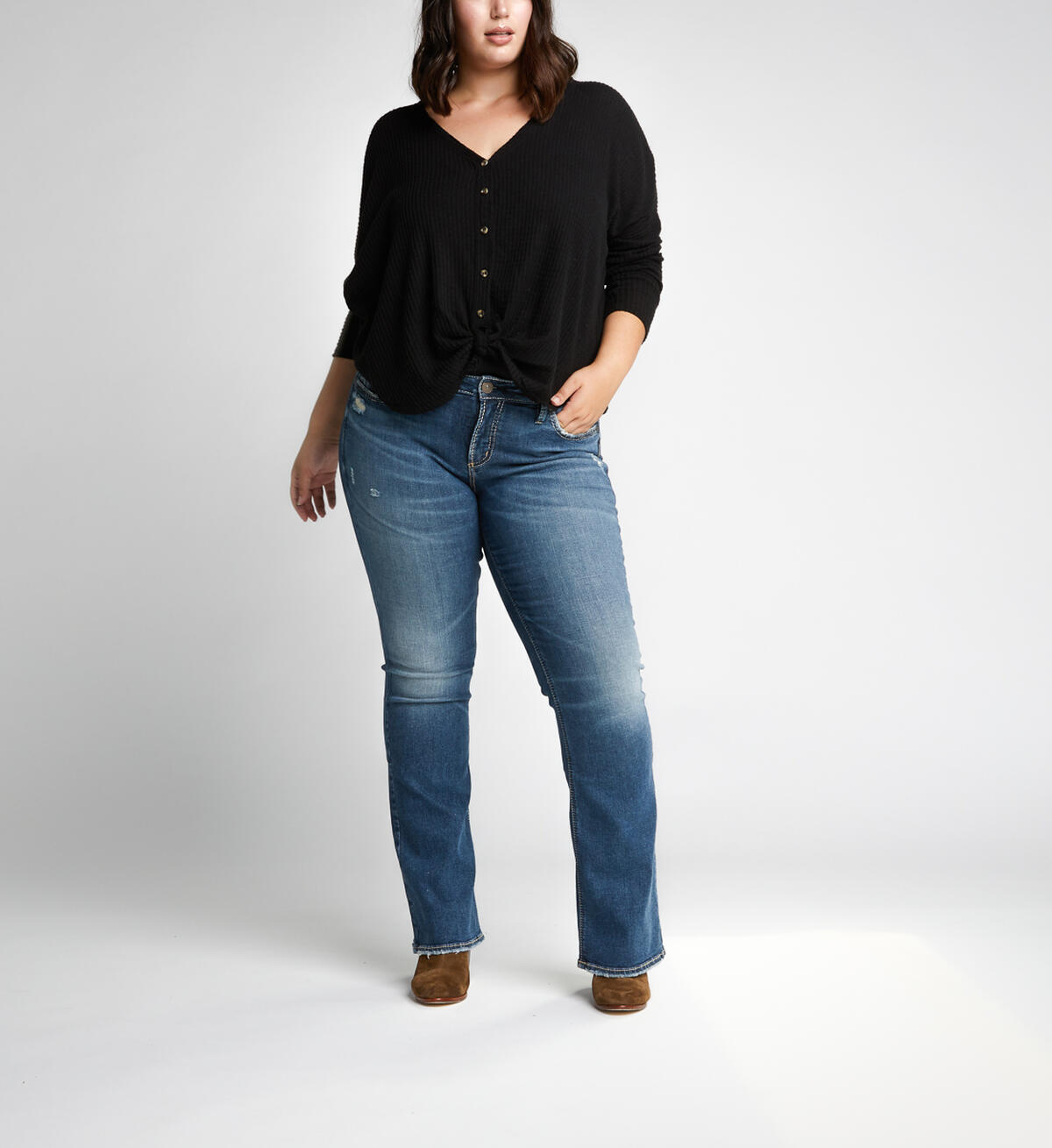Suki Mid-Rise Curvy Bootcut Jeans, , hi-res image number 0