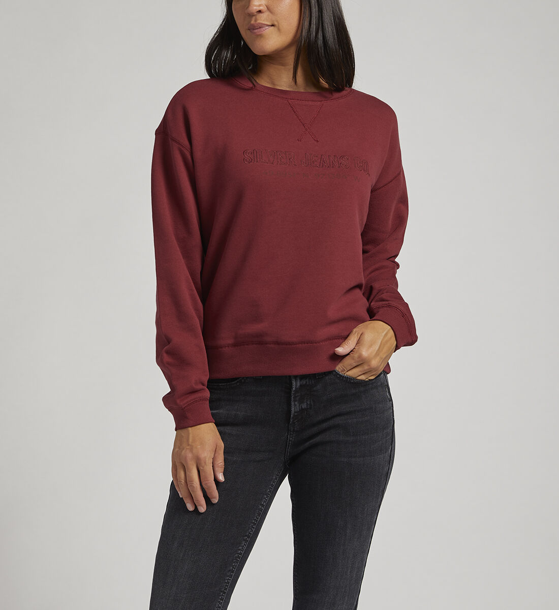 Womens crewneck sweatshirt discount